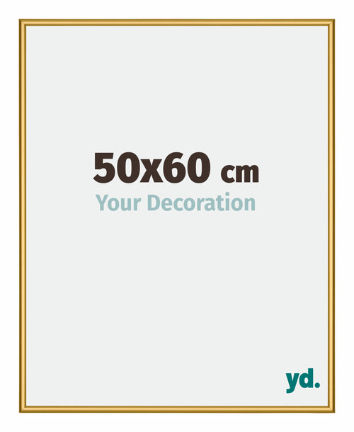 New York Aluminium Cadre Photo 50x60cm Or Brillant De Face Mesure | Yourdecoration.fr