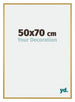 New York Aluminium Cadre Photo 50x70cm Or Brillant De Face Mesure | Yourdecoration.fr
