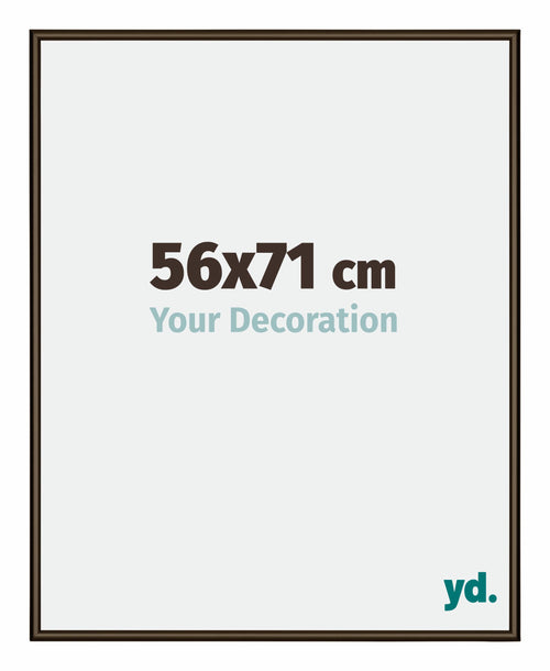 New York Aluminium Cadre Photo 56x71cm Structure Noyer De Face Mesure | Yourdecoration.fr