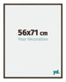 New York Aluminium Cadre Photo 56x71cm Structure Noyer De Face Mesure | Yourdecoration.fr