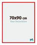 New York Aluminium Cadre Photo 70x90cm Rouge Ferrari De Face Mesure | Yourdecoration.fr