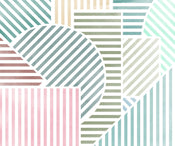 Papier Paint Jeux de Lignes Bonbon 300x250cm FLX6 039 | Yourdecoration.fr