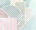 Papier Paint Jeux de Lignes Bonbon 300x250cm FLX6 039 | Yourdecoration.fr