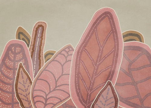 Papier Paint Papunya Leafs 350x250cm FLX7 024 | Yourdecoration.fr