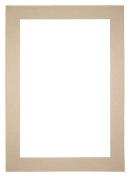 Passe Partout 21x29 7cm A4 Carton Beige Bord 6cm Droit De Face | Yourdecoration.fr