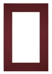 Passe Partout 61x91 5cm Carton Vin Rouge Bord 6cm Droit De Face | Yourdecoration.fr