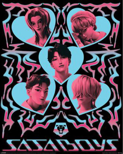 Poster K Pop Demon Hunters Saja Boys Hearts  40x50cm MPP2510744 | Yourdecoration.fr