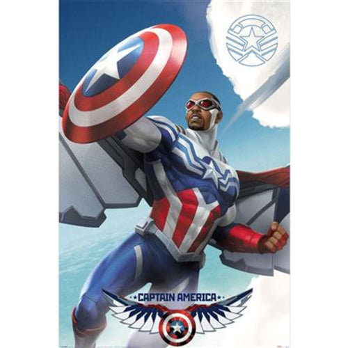 Poster Marvel Captain America Flying 61x91 5cm PP2404917 | Yourdecoration.nl