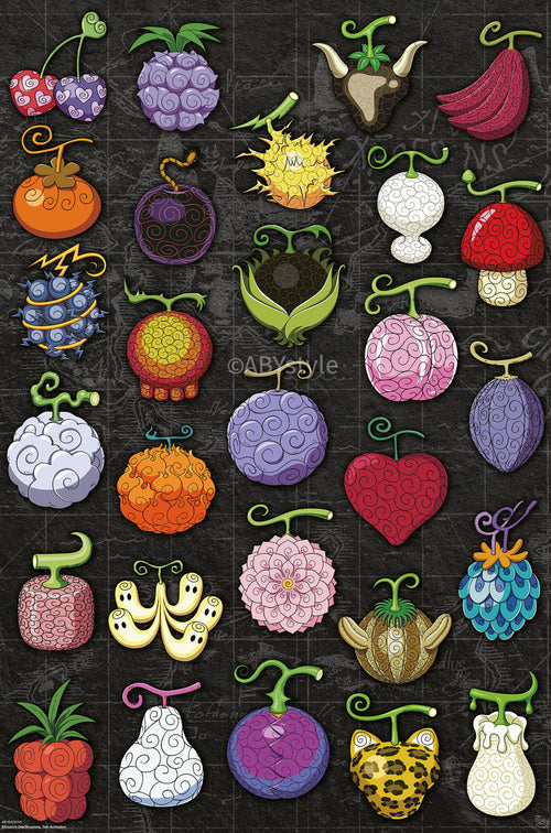 Poster One Piece Devil Fruits 61x91 5cm GBYDCOA050 | Yourdecoration.fr