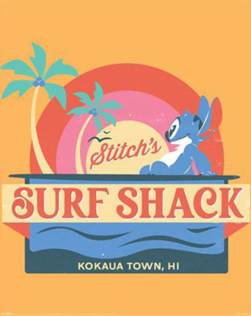 Poster Stitch Surf Shack 40x50cm MPP2501419 | Yourdecoration.fr