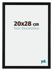 Tucson Aluminium Cadre Photo 20x28cm Noir Brossé De Face Mesure | Yourdecoration.fr