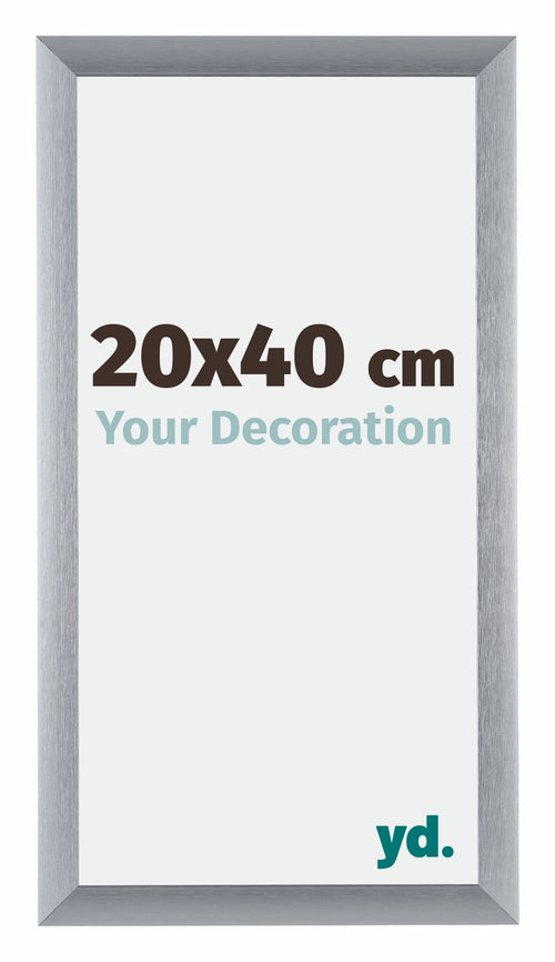 Tucson Aluminium Cadre Photo 20x40cm Argent Brossé De Face Mesure | Yourdecoration.fr