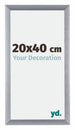 Tucson Aluminium Cadre Photo 20x40cm Argent Brossé De Face Mesure | Yourdecoration.fr