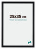 Tucson Aluminium Cadre Photo 25x35cm Noir Brossé De Face Mesure | Yourdecoration.fr