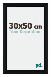 Tucson Aluminium Cadre Photo 30x50cm Noir Brossé De Face Mesure | Yourdecoration.fr