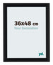 Tucson Aluminium Cadre Photo 36x48cm Noir Brosse De Face Mesure | Yourdecoration.fr