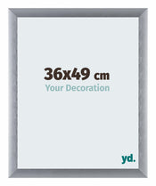 Tucson Aluminium Cadre Photo 36x49cm Argent Brosse De Face Mesure | Yourdecoration.fr