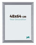 Tucson Aluminium Cadre Photo 48x64cm Argent Brosse De Face Mesure | Yourdecoration.fr