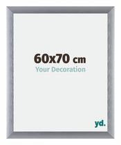 Tucson Aluminium Cadre Photo 60x70cm Argent Brossé De Face Mesure | Yourdecoration.fr