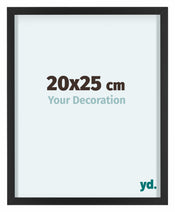 Virginia Aluminium Cadre Photo 20x25cm Noir De Face Mesure | Yourdecoration.fr