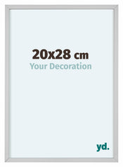 Virginia Aluminium Cadre Photo 20x28cm Blanc De Face Mesure | Yourdecoration.fr