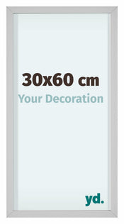 Virginia Aluminium Cadre Photo 30x60cm Blanc De Face Mesure | Yourdecoration.fr