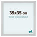 Virginia Aluminium Cadre Photo 35x35cm Blanc De Face Mesure | Yourdecoration.fr