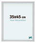 Virginia Aluminium Cadre Photo 35x45cm Blanc De Face Mesure | Yourdecoration.fr