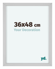 Virginia Aluminium Cadre Photo 36x48cm Blanc De Face Mesure | Yourdecoration.fr