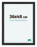 Virginia Aluminium Cadre Photo 36x48cm Noir De Face Mesure | Yourdecoration.fr