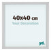 Virginia Aluminium Cadre Photo 40x40cm Blanc De Face Mesure | Yourdecoration.fr