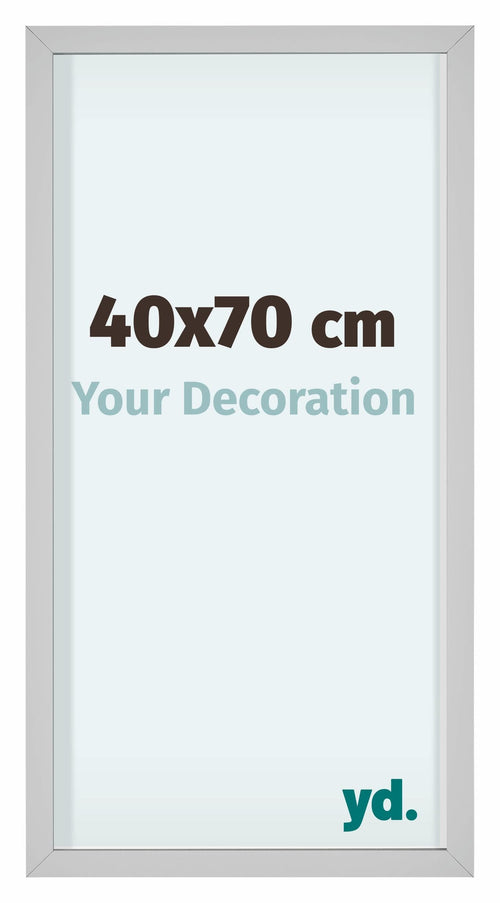 Virginia Aluminium Cadre Photo 40x70cm Blanc De Face Mesure | Yourdecoration.fr