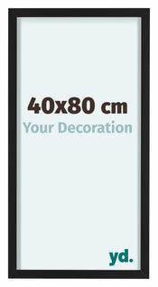 Virginia Aluminium Cadre Photo 40x80cm Noir De Face Mesure | Yourdecoration.fr