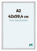 Virginia Aluminium Cadre Photo 42x59 4cm A2 Blanc De Face Mesure | Yourdecoration.fr