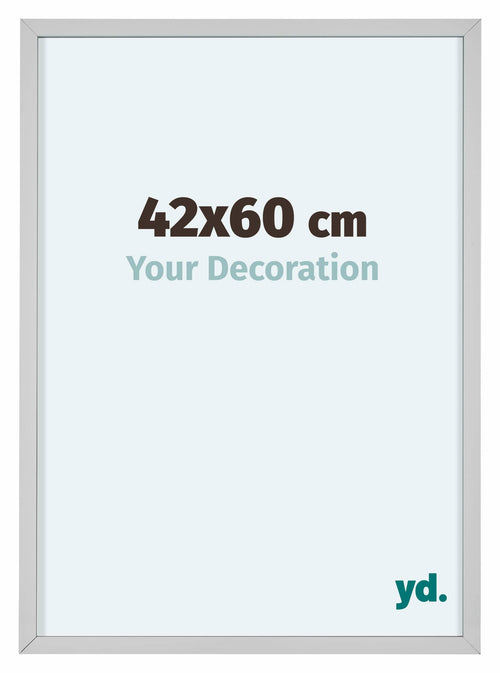 Virginia Aluminium Cadre Photo 42x60cm Blanc De Face Mesure | Yourdecoration.fr