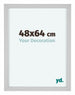 Virginia Aluminium Cadre Photo 48x64cm Blanc De Face Mesure | Yourdecoration.fr