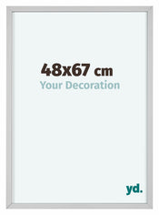 Virginia Aluminium Cadre Photo 48x67cm Blanc De Face Mesure | Yourdecoration.fr
