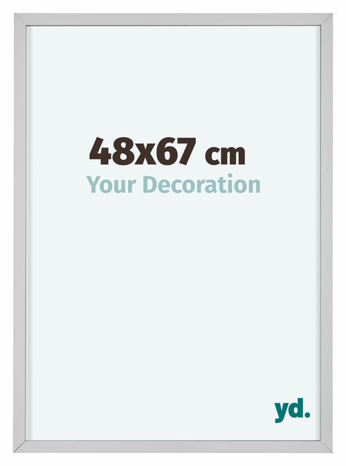 Virginia Aluminium Cadre Photo 48x67cm Blanc De Face Mesure | Yourdecoration.fr
