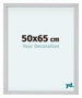 Virginia Aluminium Cadre Photo 50x65cm Blanc De Face Mesure | Yourdecoration.fr