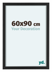 Virginia Aluminium Cadre Photo 60x90cm Noir De Face Mesure | Yourdecoration.fr