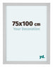 Virginia Aluminium Cadre Photo 75x100cm Blanc De Face Mesure | Yourdecoration.fr