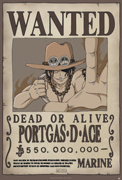 One Piece Wanted Ace Affiche 61X91 5cm | Yourdecoration.fr