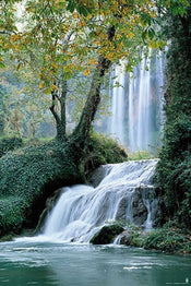 Grupo Erik GPE4255 Waterfall Stone Monastery Affiche 61X91,5cm | Yourdecoration.fr