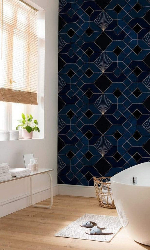 Komar Coquilles Nuit Papier Peint Intissé 150x280cm 3 bandes ambiance | Yourdecoration.fr