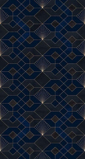 Komar Coquilles Nuit Papier Peint Intissé 150x280cm 3 bandes | Yourdecoration.fr