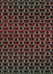 Komar Paon Rouge Papier Peint Intissé 200x280cm 4 bandes | Yourdecoration.fr