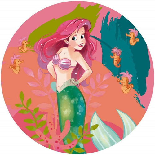 Komar Ariel Happy Coral Papier Peint Adhésif 128x128cm Rond | Yourdecoration.fr