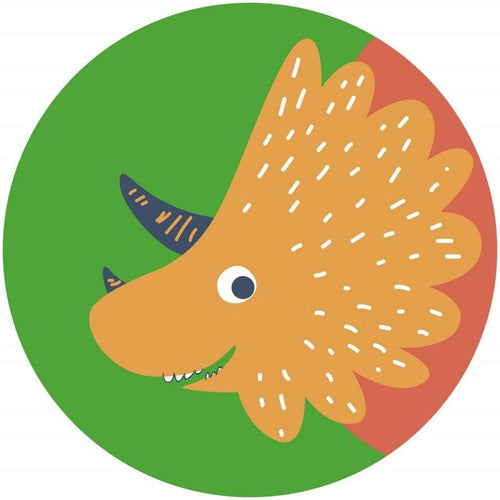 Komar Little Dino Trice Papier Peint Adhésif 125x125cm Rond | Yourdecoration.fr