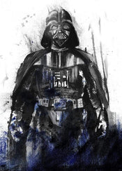Komar Star Wars Watercolor Vader Papier Peint Intissé 200x280cm 4 bandes | Yourdecoration.fr