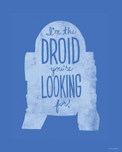 Komar Star Wars Silhouette Quotes R2D2 affiche art 40x50cm | Yourdecoration.fr
